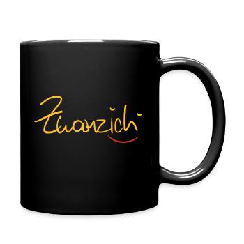Zwanzig - Tasse einfarbig - Schwarz - Rechts