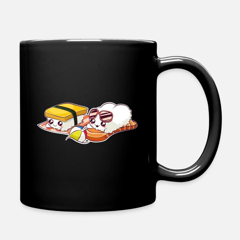Sushi in der Sonne Lustiges Sushi Geschenk - Tasse einfarbig - Schwarz