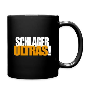 Schlager Ultras, Mikrofon. Musik, Musiker, Lustig - Tasse einfarbig - Schwarz - Rechts