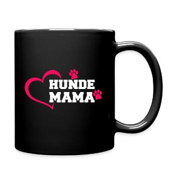 Hunde Mama - Tasse einfarbig - Schwarz - Rechts