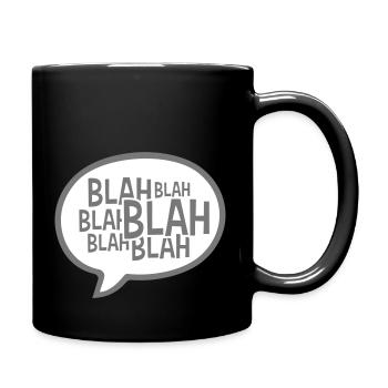 Speech bubble comic blah - Full Colour Mug - black - Right