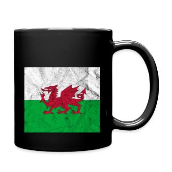 Drapeau du Pays de Galles Vintage - Mug uni - noir - Droite