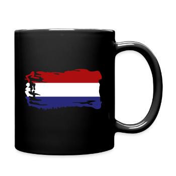 Drapeau néerlandais de la Hollande - Mug uni - noir - Droite