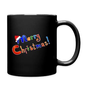 merry christmas santa claus - Tasse einfarbig - Schwarz - Rechts