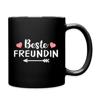 Beste Freundin Freundinnen Freundschaft Pfeil Herz - Tasse einfarbig - Schwarz - Rechts