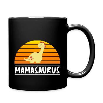 Mamasaurus Mama Familie - Tasse einfarbig - Schwarz - Rechts