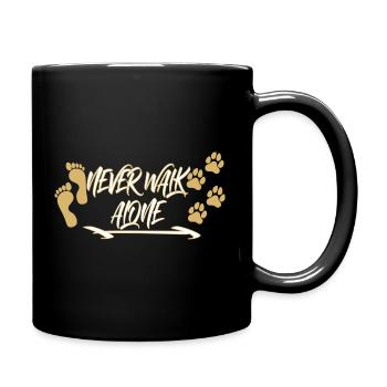 NEVER WALK ALONE - Full Colour Mug - black - Right