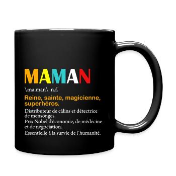 Mama Definition - Tasse einfarbig - Schwarz - Rechts