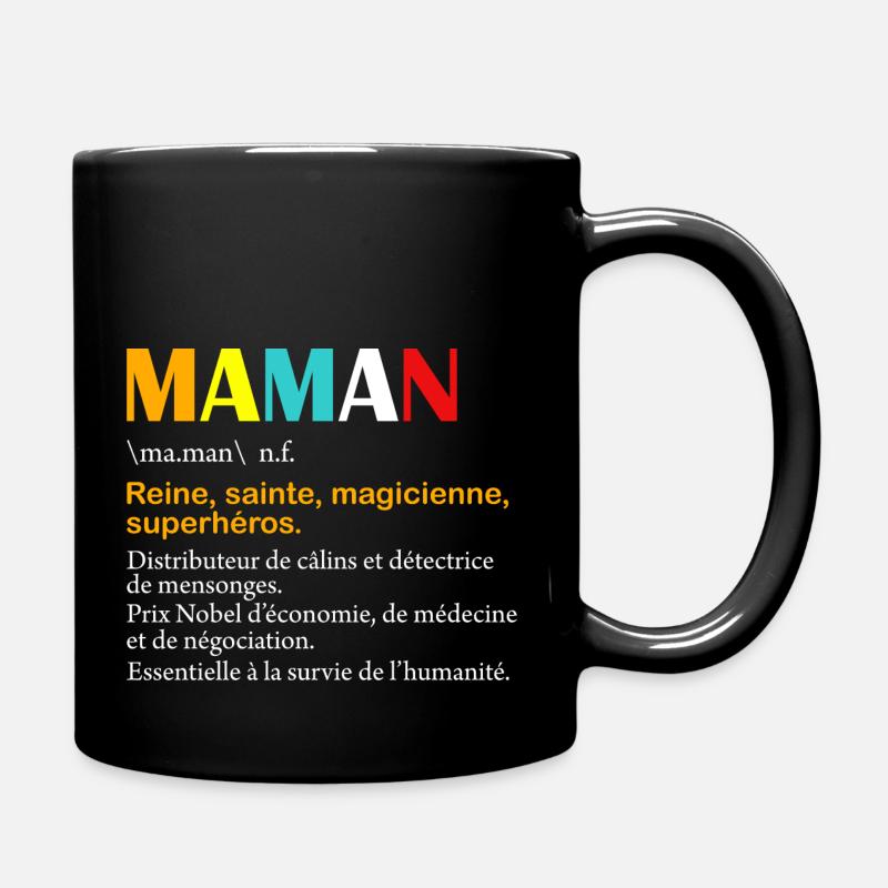 Mama Definition - Tasse einfarbig - Schwarz