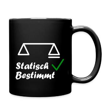 Statische Bestimmt - Tasse einfarbig - Schwarz - Rechts