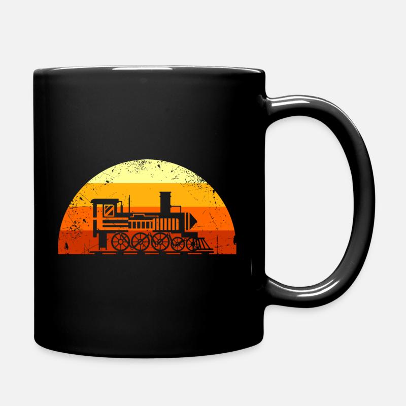 Eisenbahn Modellbahn Lokführer Eisenbahner - Tasse einfarbig - Schwarz