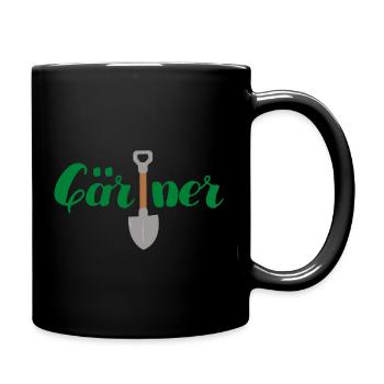 Gärtner - Tasse einfarbig - Schwarz - Rechts