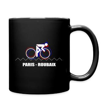 Paris Roubaix Road Bike Track Cyclists - Full Colour Mug - black - Right