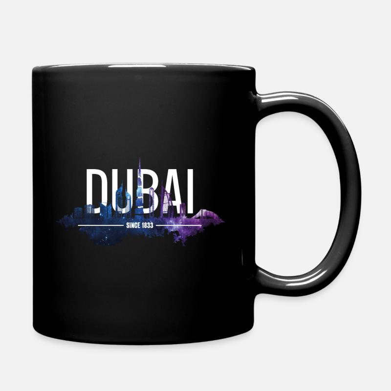 DUBAI SKYLINE KHALIFA - Full Colour Mug - black