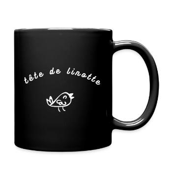 Tete de linotte - Mug uni - noir - Droite