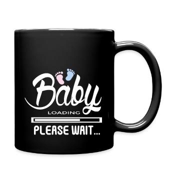 Baby Loading Shirt Pregnancy T Shirt - Full Colour Mug - black - Right