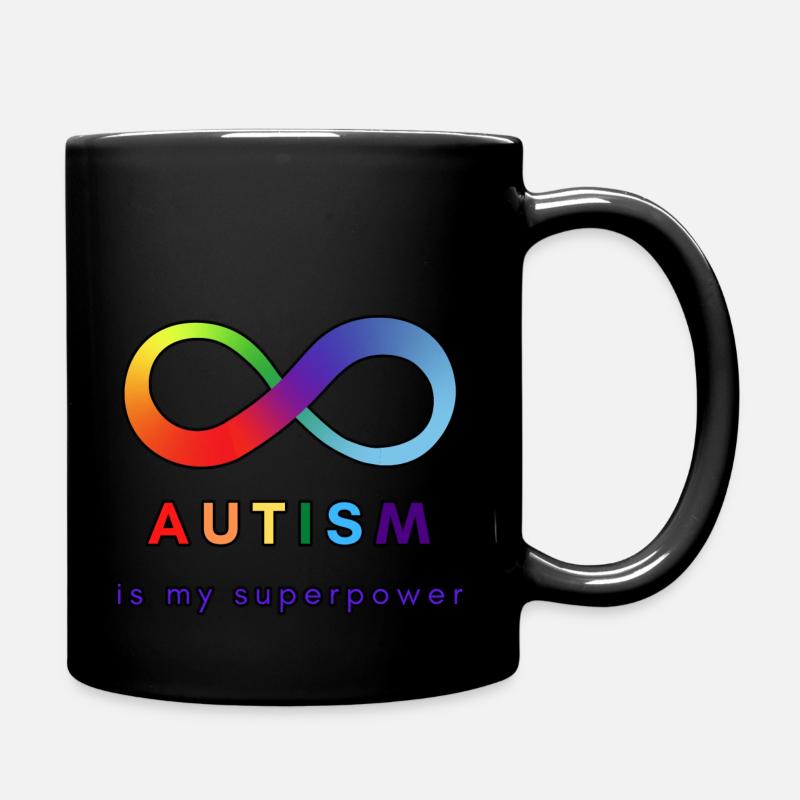 Autismus Supermacht - Tasse einfarbig - Schwarz