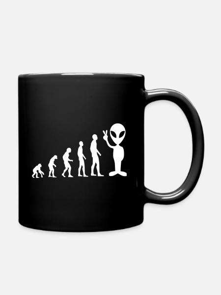 ECG battement de coeur Heartbeat UFO Alien - Mug uni - noir