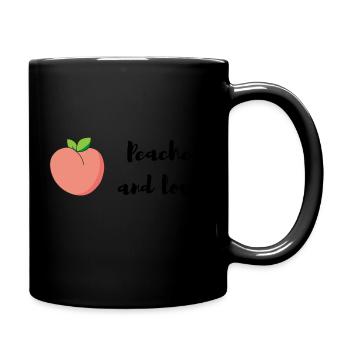 Peached et l’amour - Mug uni - noir - Droite