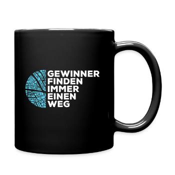 Gewinner finden immer einen Weg - Tasse einfarbig - Schwarz - Rechts