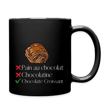 Pain au chocolat - Mug uni - noir - Droite