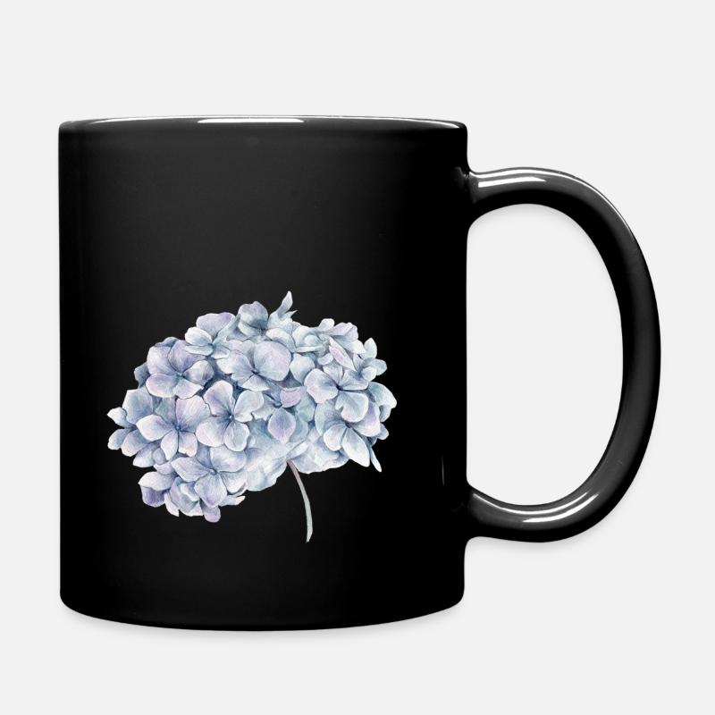 Blume - Tasse einfarbig - Schwarz