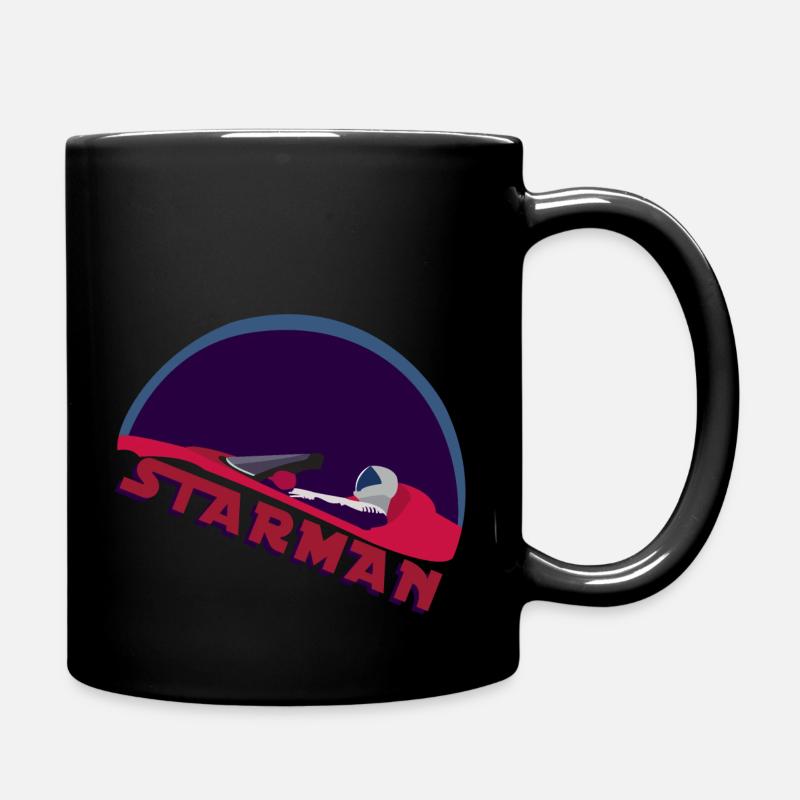 Starman im Weltraum - Tasse einfarbig - Schwarz
