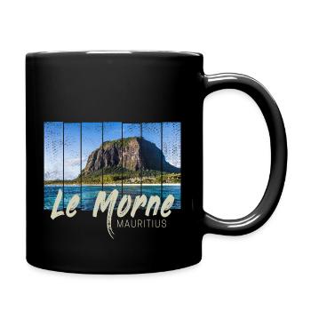 Le Morne Mauritius Strand Souveni - Tasse einfarbig - Schwarz - Rechts