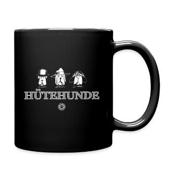 Hütehunde - DogTypoCollection lustiges Hundeshirt - Tasse einfarbig - Schwarz - Rechts