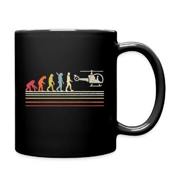Helicopter Evolution - Full Colour Mug - black - Right
