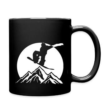 Snowboard Snowboarder - Full Colour Mug - black - Right