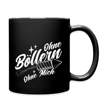 Feuerwerk Silvester Feuerwerker Geschenk - Tasse einfarbig - Schwarz - Rechts