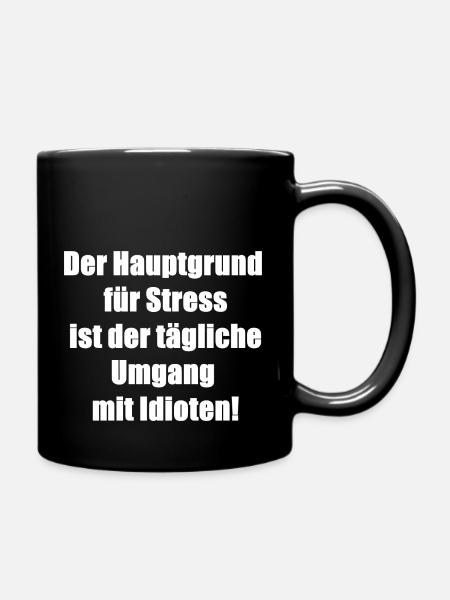 Sprüchedesign | lustig Spruch Diss | Geschenkidee - Tasse einfarbig - Schwarz