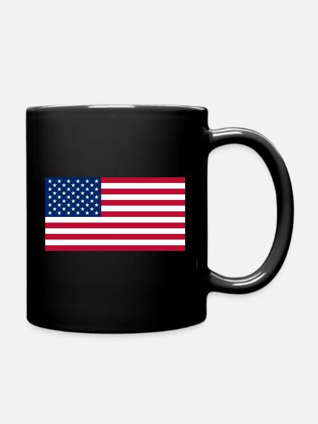 Flagge Vereinigte Staaten - Tasse einfarbig - Schwarz