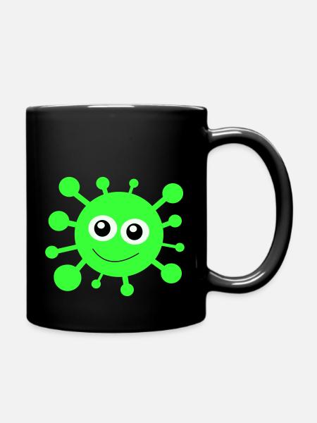 Corona Virus Lustig - Tasse einfarbig - Schwarz