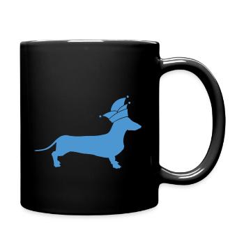 Dackel Alaaf - Tasse einfarbig - Schwarz - Rechts