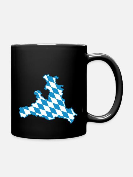 Land Salzburg Bayern Rauten - Tasse einfarbig - Schwarz