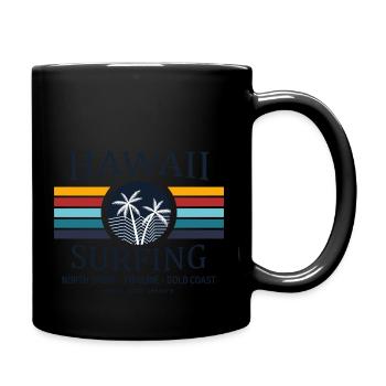 Surfing Hawaii North Shore Pipeline Gold Coast - Full Colour Mug - black - Right