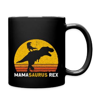 Mamasaurus Rex - Tasse einfarbig - Schwarz - Rechts