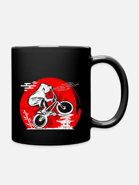 BMX Japanische Sonne Geschenk Kinder Fahrrad MTB - Tasse einfarbig - Schwarz
