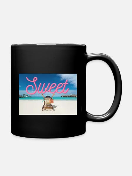 Cool, entspannt - Tasse einfarbig - Schwarz