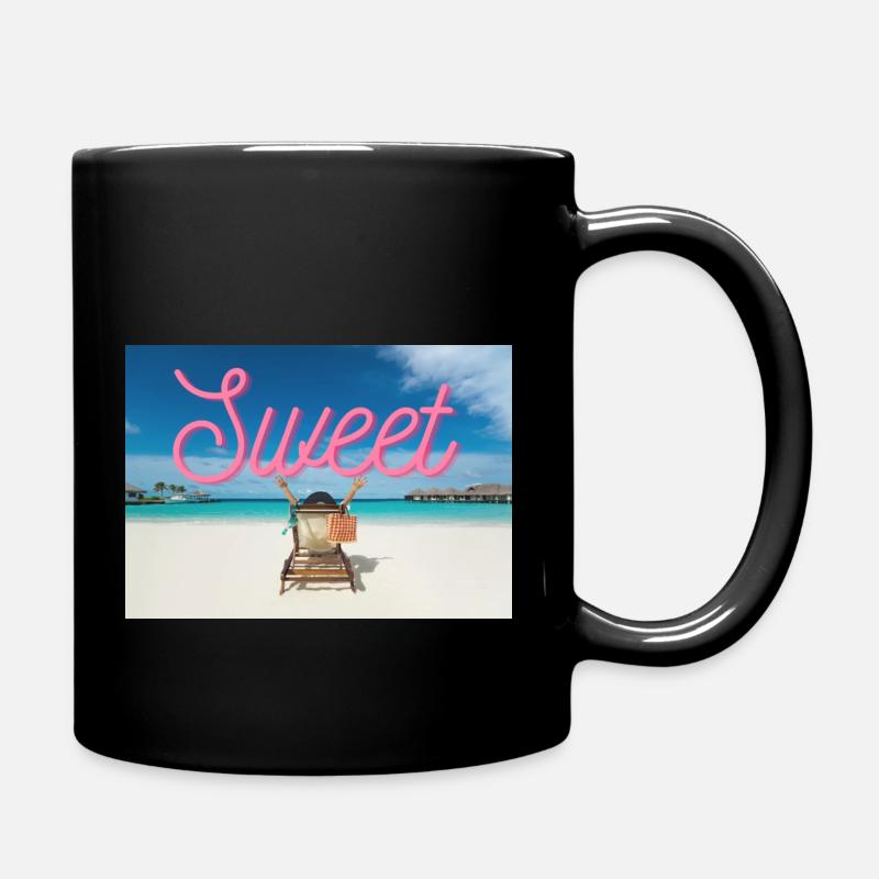 Cool, entspannt - Tasse einfarbig - Schwarz