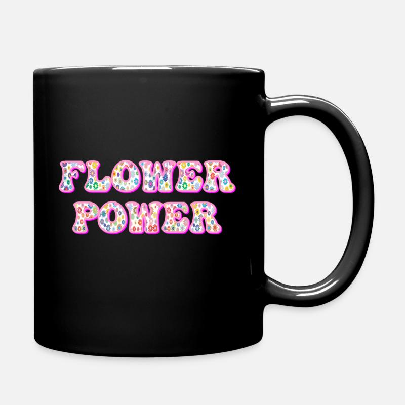 FLOWER POWER - Tasse einfarbig - Schwarz