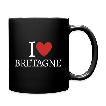 I like brittany breizh Brittany Breton Bretons - Full Colour Mug - black - Right