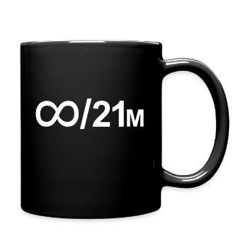 Bitcoin 21 Millionen - Tasse einfarbig - Schwarz - Rechts