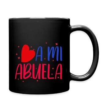 Quiero a mi Abuela ich liebe meine Oma Geschenk - Tasse einfarbig - Schwarz - Rechts