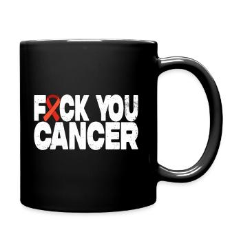 Fuck You Cancer - Ruban Orange - Mug uni - noir - Droite