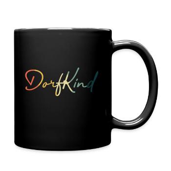 Dorfkind - Tasse einfarbig - Schwarz - Rechts