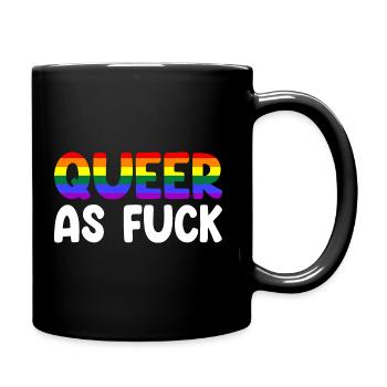 LGBTQ Queer As Fuck CSD Gay Pride - Mug uni - noir - Droite