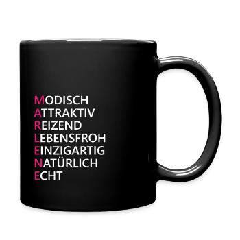 Marlene Name Geschenk - Tasse einfarbig - Schwarz - Rechts